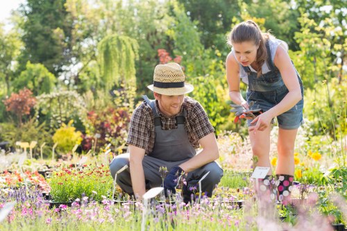 Gardeners Lea Bridge maintaining a neat urban garden