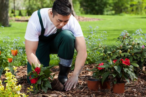 Drainage and ground preparation work for landscape gardening in Lea Bridge